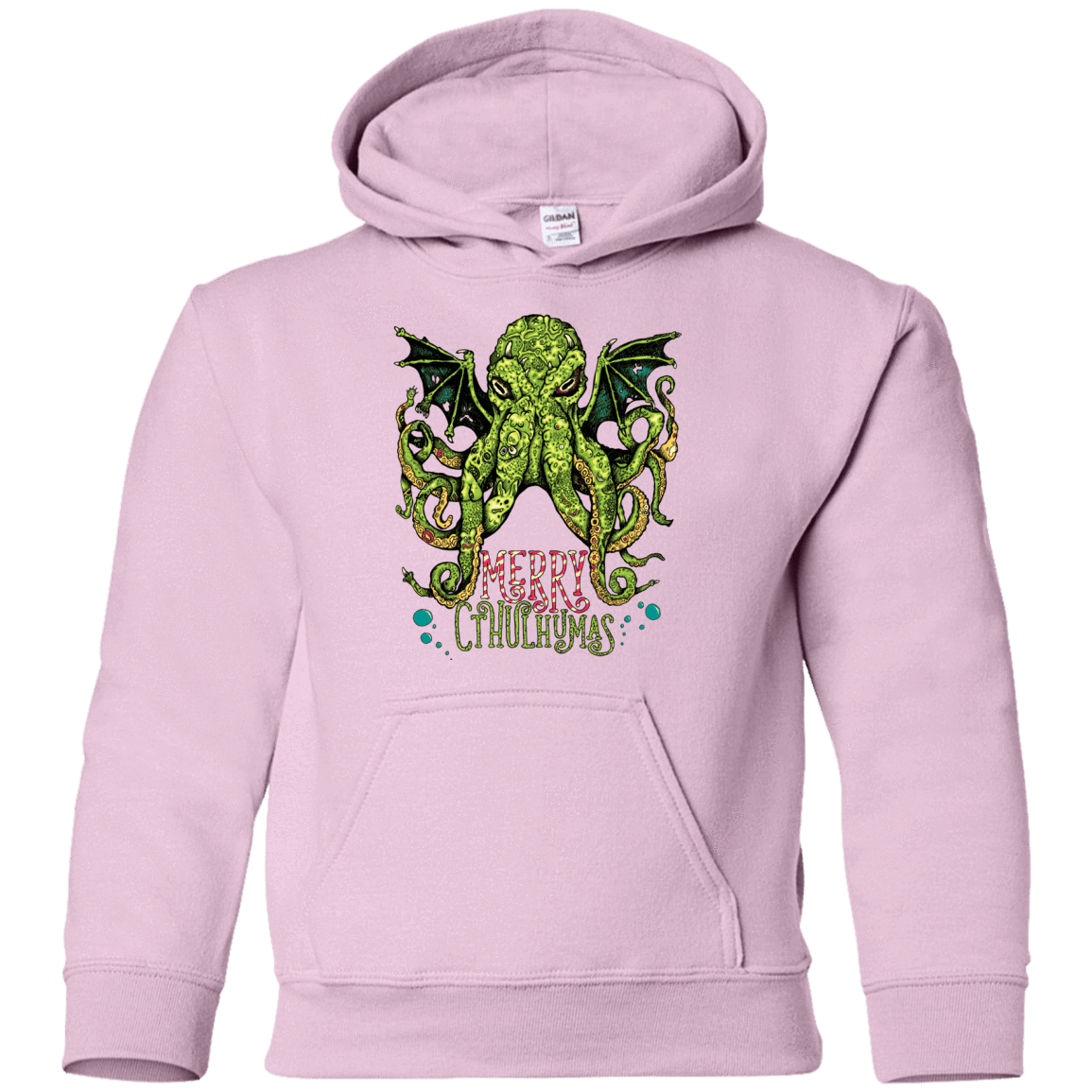 Sweatshirts Light Pink / YS Merry Cthulhumas Youth Hoodie