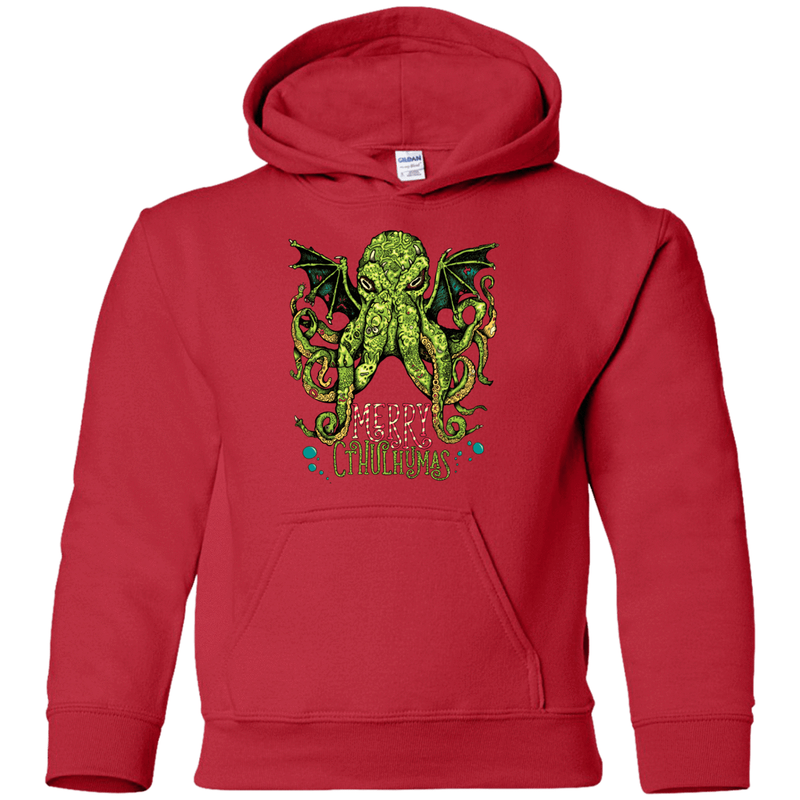 Sweatshirts Red / YS Merry Cthulhumas Youth Hoodie