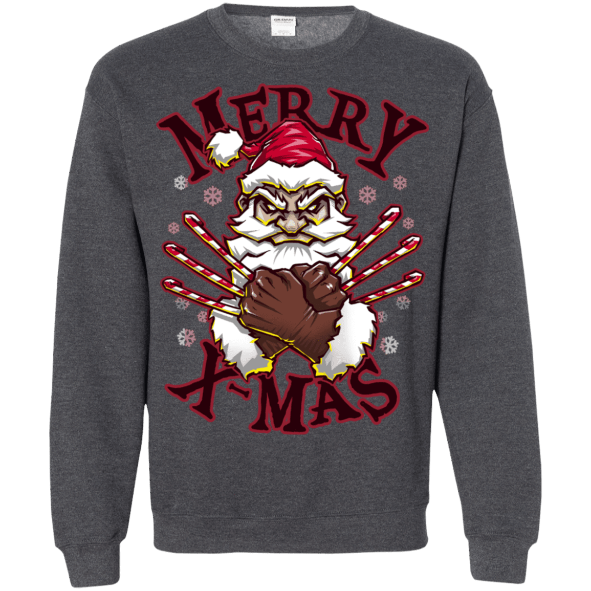 Sweatshirts Dark Heather / S Merry X-Mas Crewneck Sweatshirt