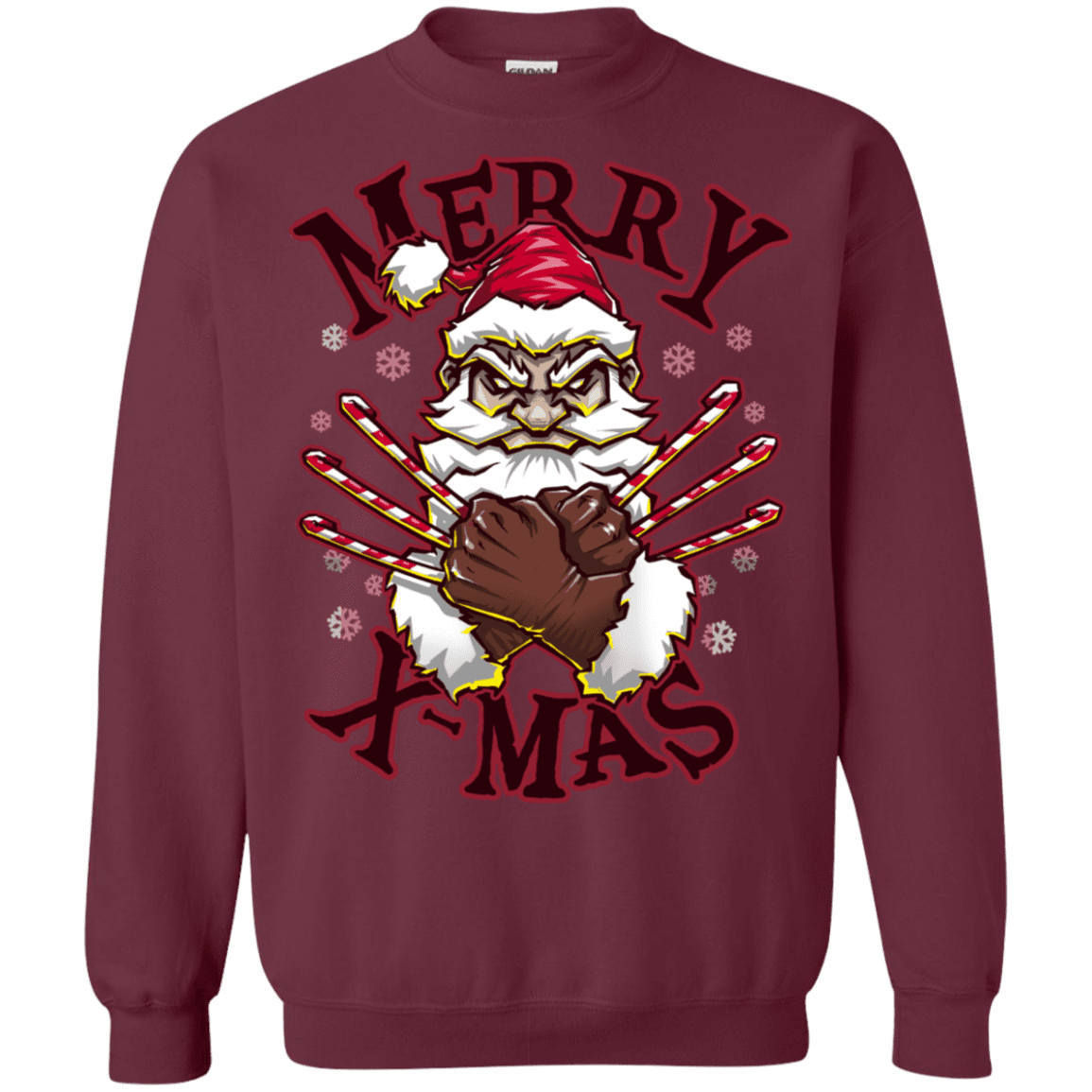 Sweatshirts Maroon / S Merry X-Mas Crewneck Sweatshirt