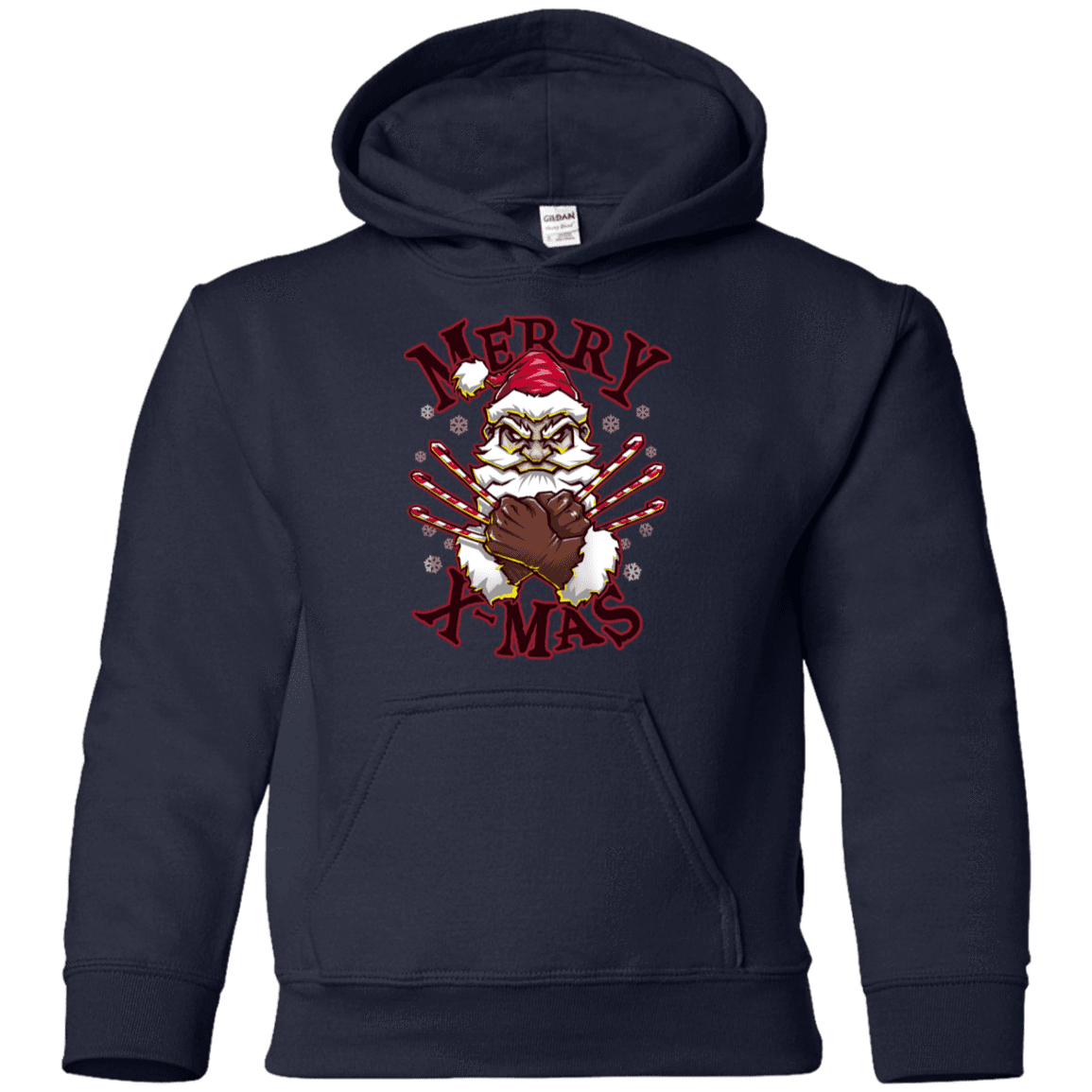 Sweatshirts Navy / YS Merry X-Mas Youth Hoodie