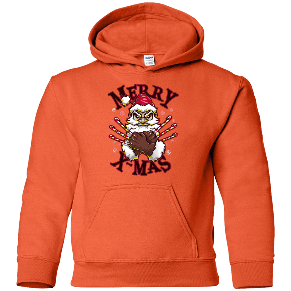 Sweatshirts Orange / YS Merry X-Mas Youth Hoodie