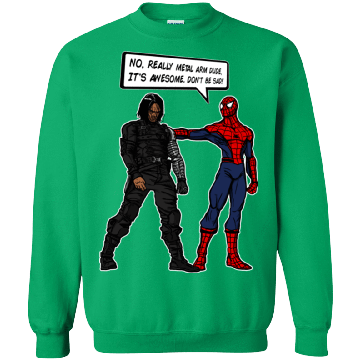 Sweatshirts Irish Green / Small Metal Arm Dude Crewneck Sweatshirt