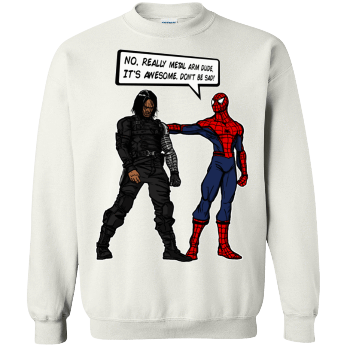 Sweatshirts White / Small Metal Arm Dude Crewneck Sweatshirt