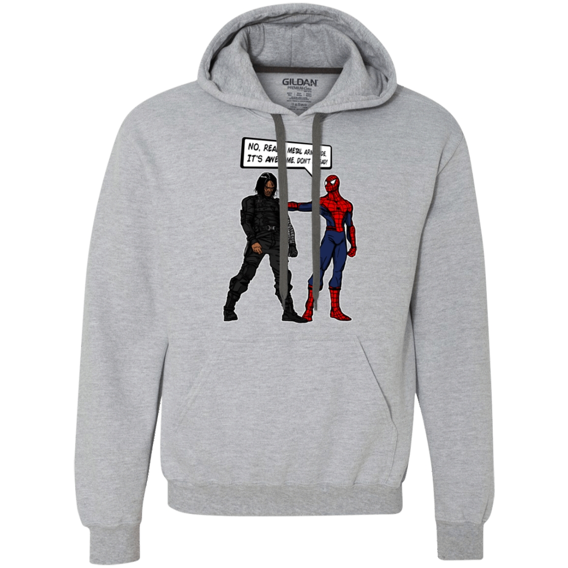 Sweatshirts Sport Grey / Small Metal Arm Dude Premium Fleece Hoodie