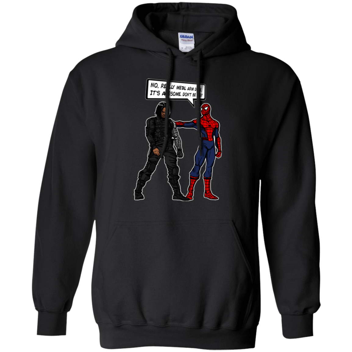 Sweatshirts Black / Small Metal Arm Dude Pullover Hoodie