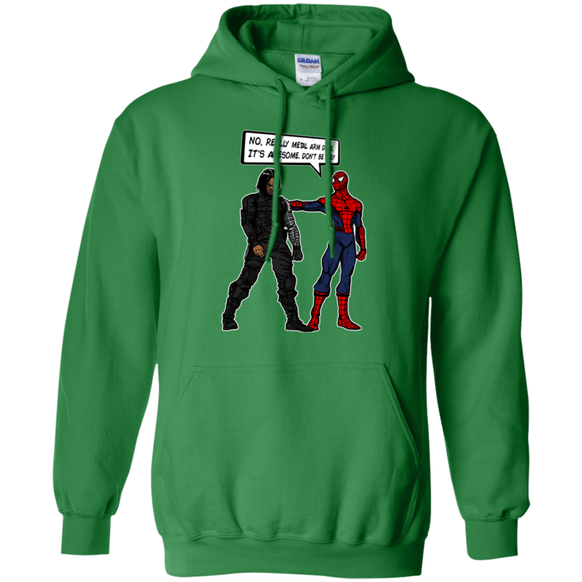 Sweatshirts Irish Green / Small Metal Arm Dude Pullover Hoodie
