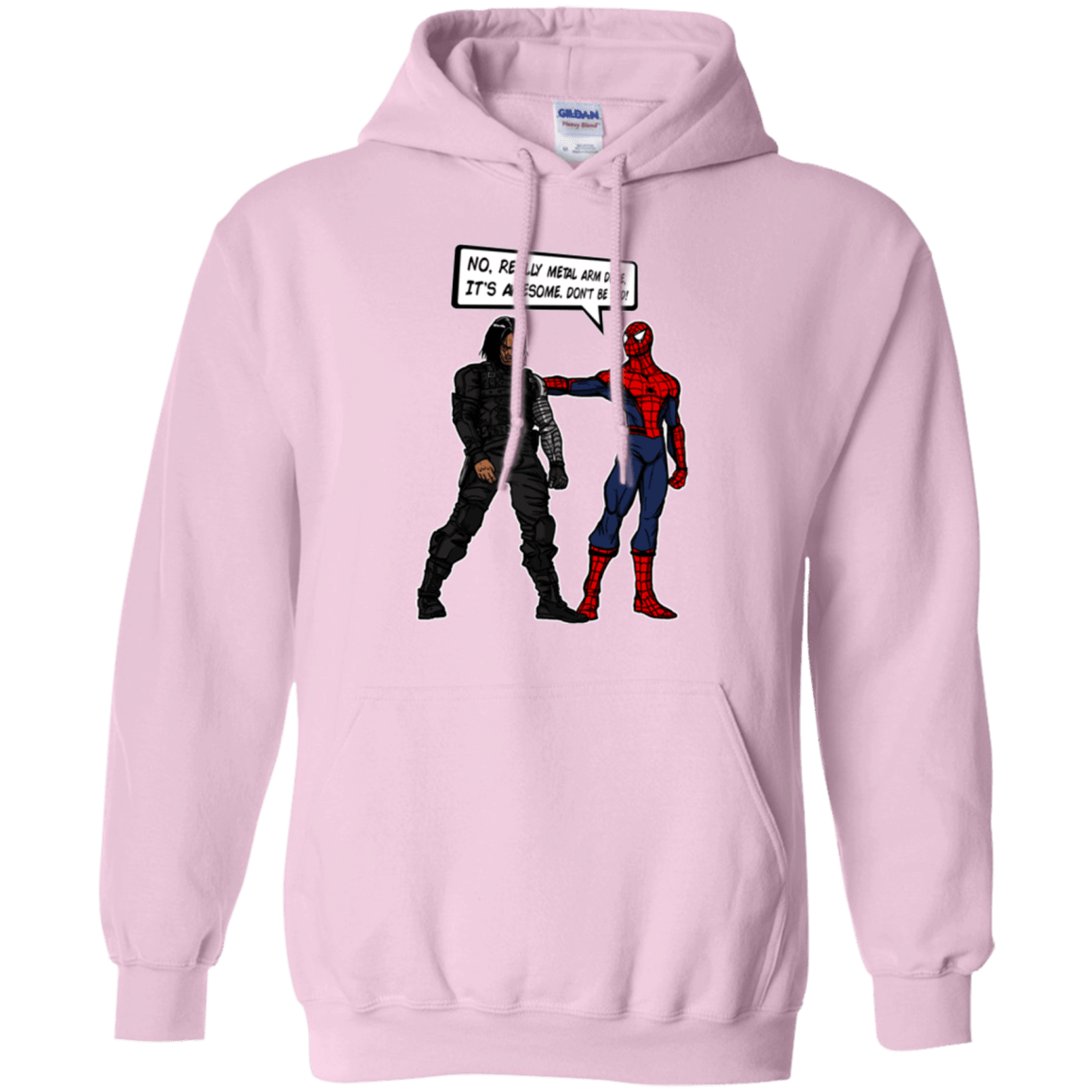 Sweatshirts Light Pink / Small Metal Arm Dude Pullover Hoodie