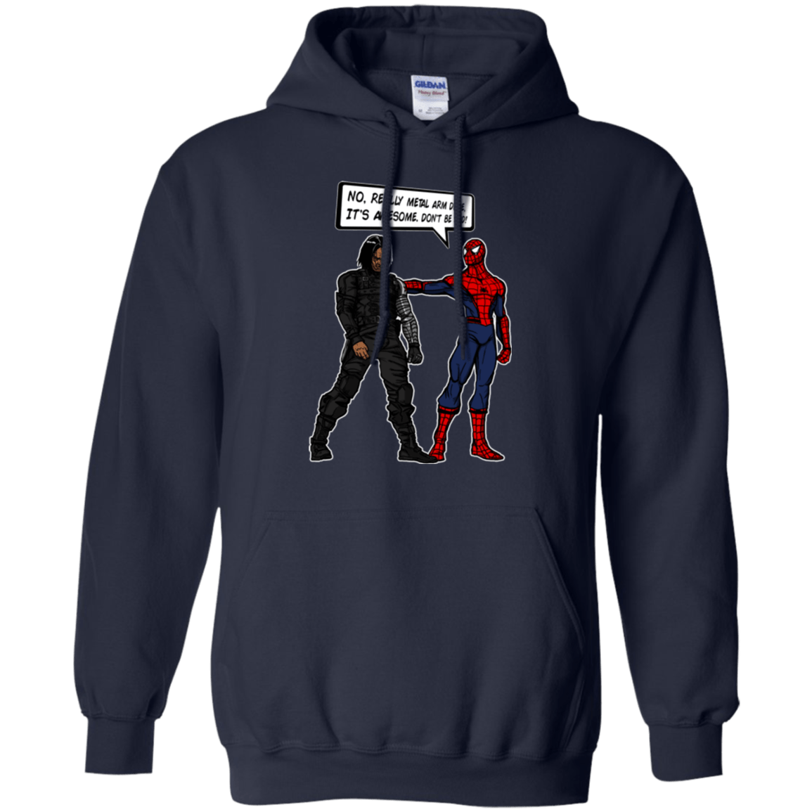 Sweatshirts Navy / Small Metal Arm Dude Pullover Hoodie