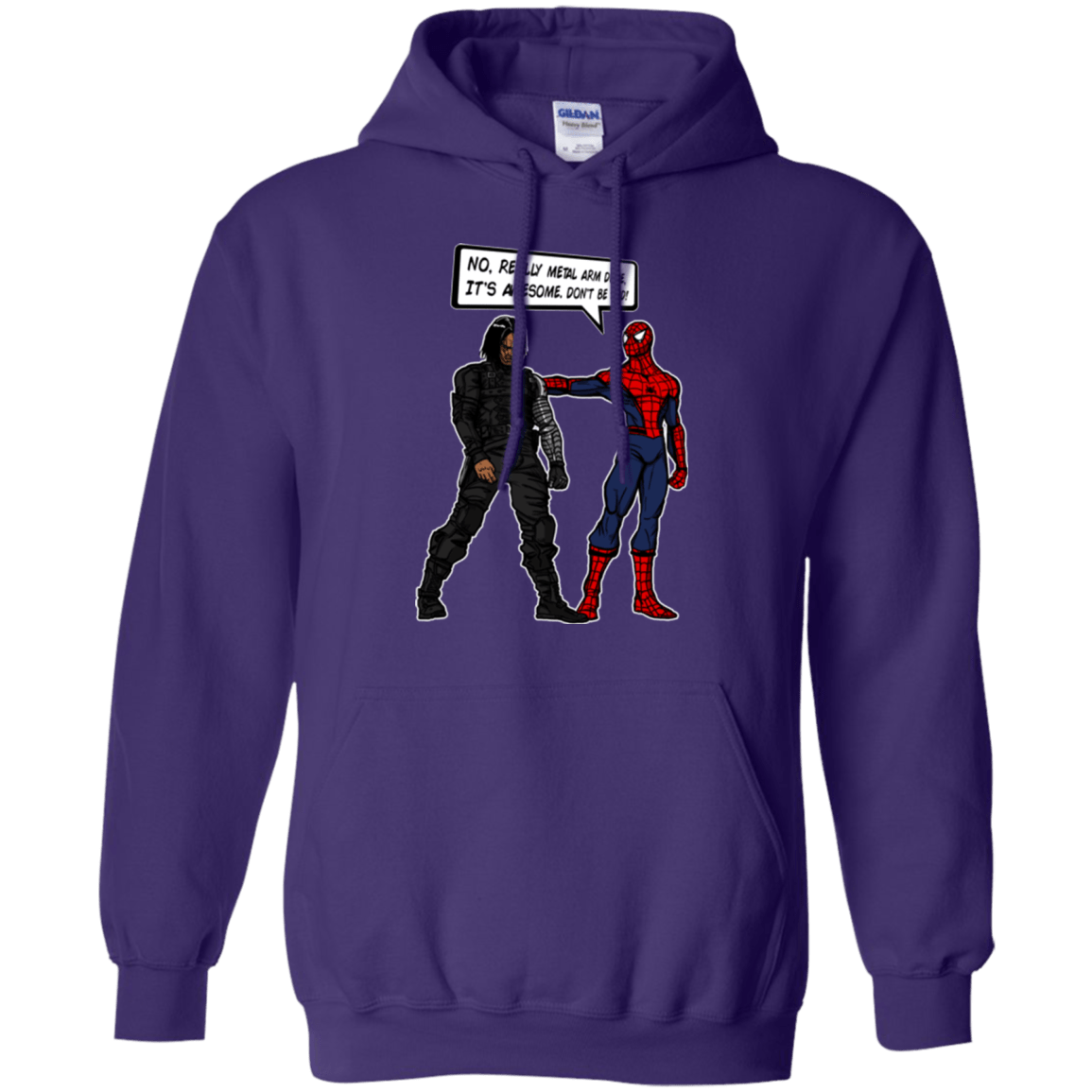 Sweatshirts Purple / Small Metal Arm Dude Pullover Hoodie