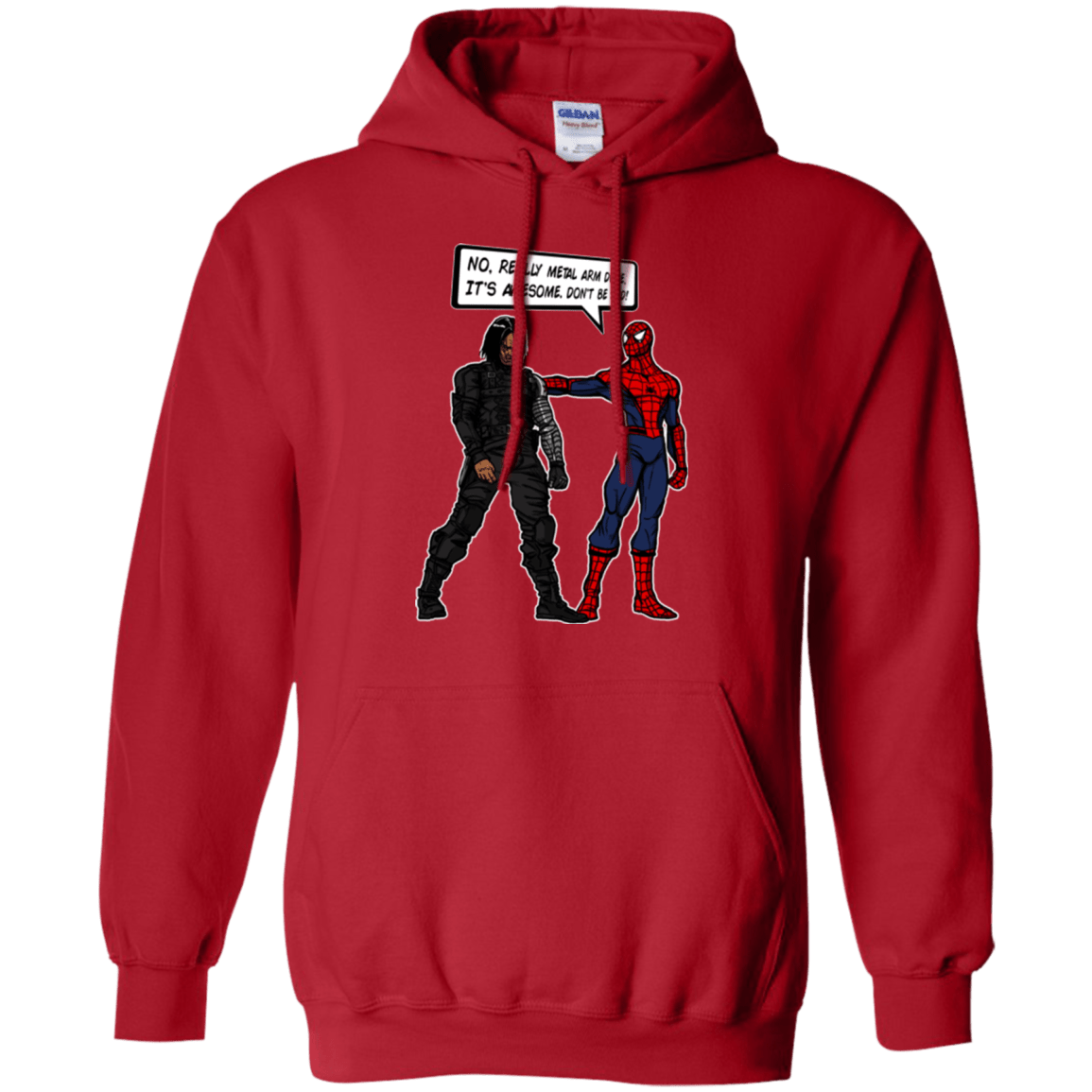 Sweatshirts Red / Small Metal Arm Dude Pullover Hoodie
