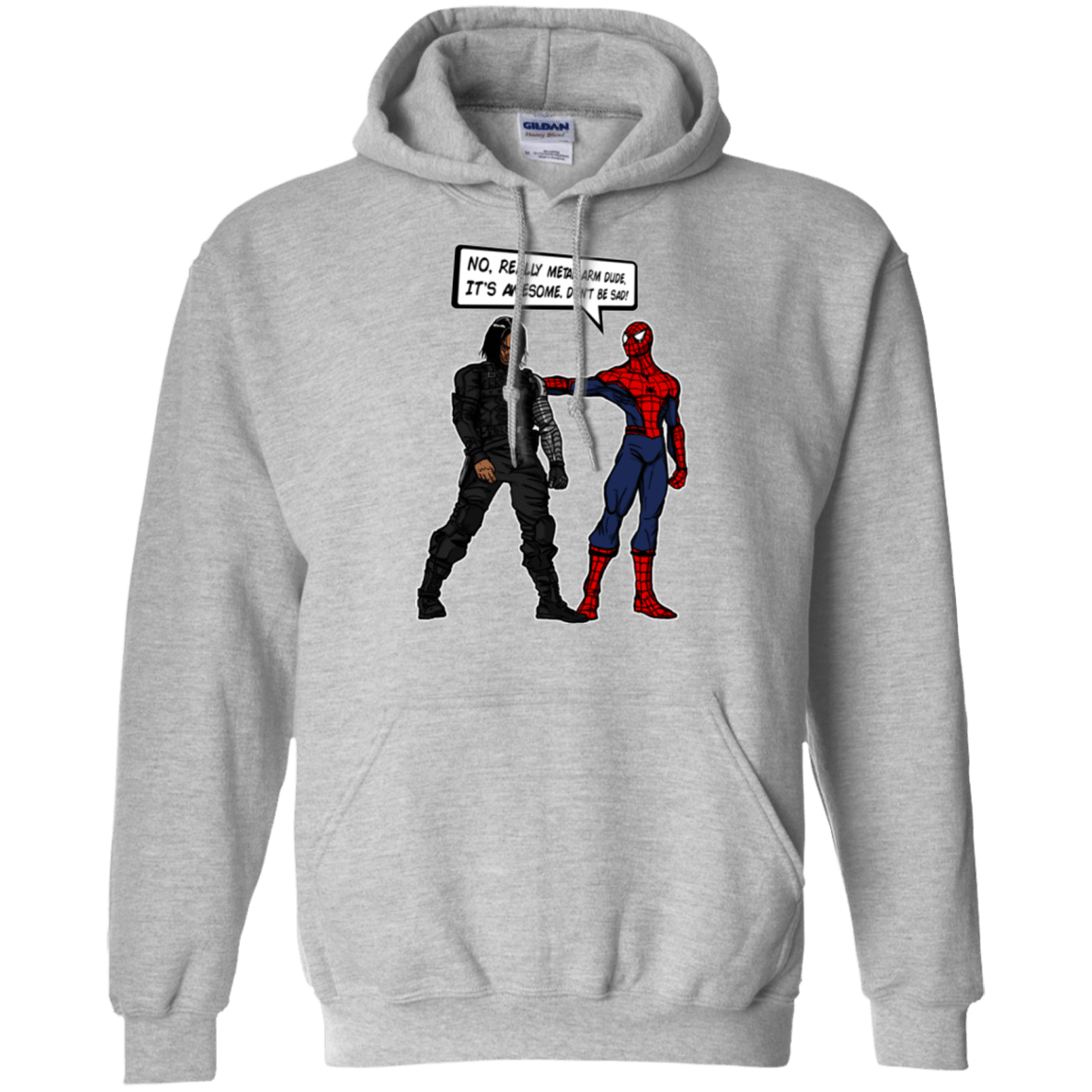 Sweatshirts Sport Grey / Small Metal Arm Dude Pullover Hoodie