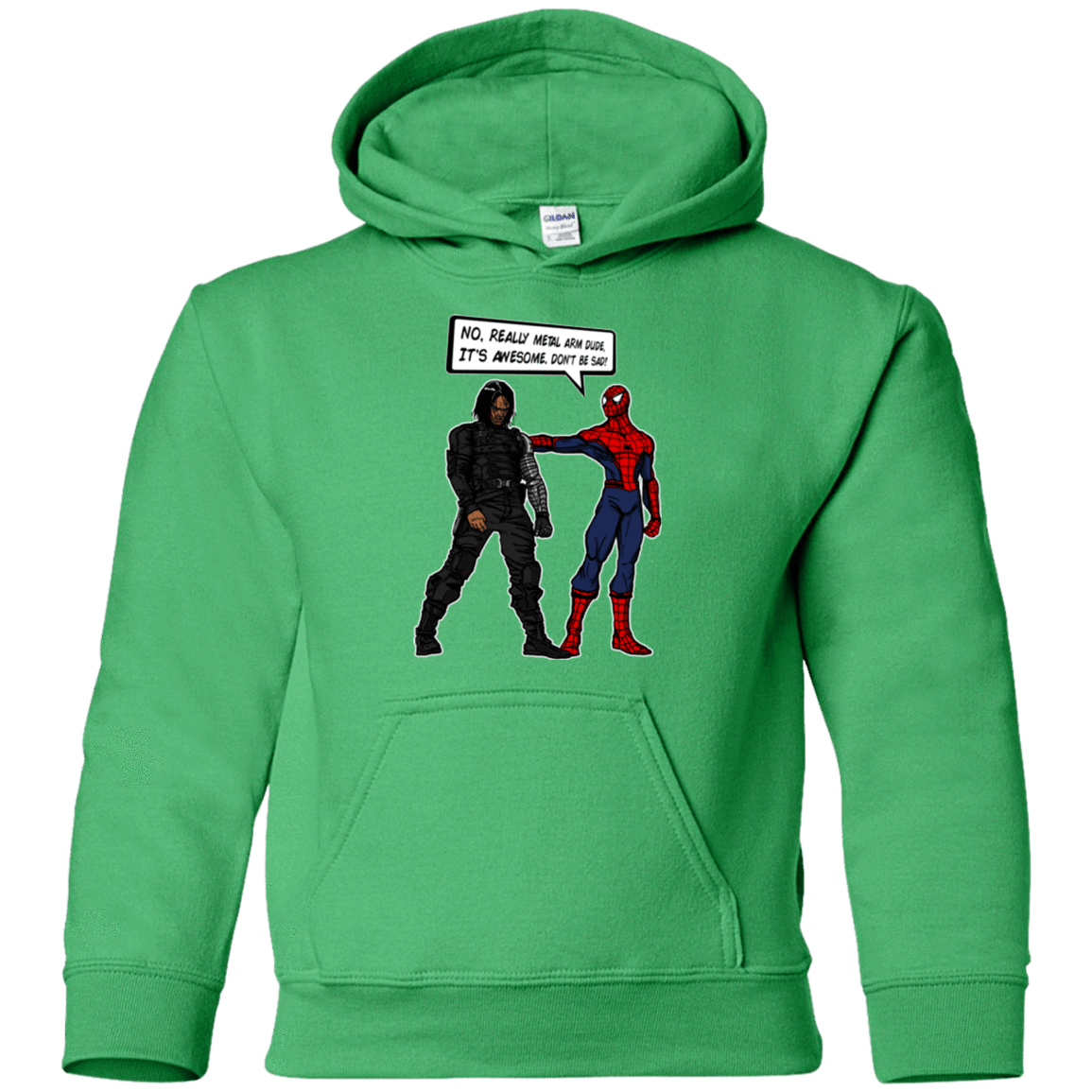 Sweatshirts Irish Green / YS Metal Arm Dude Youth Hoodie