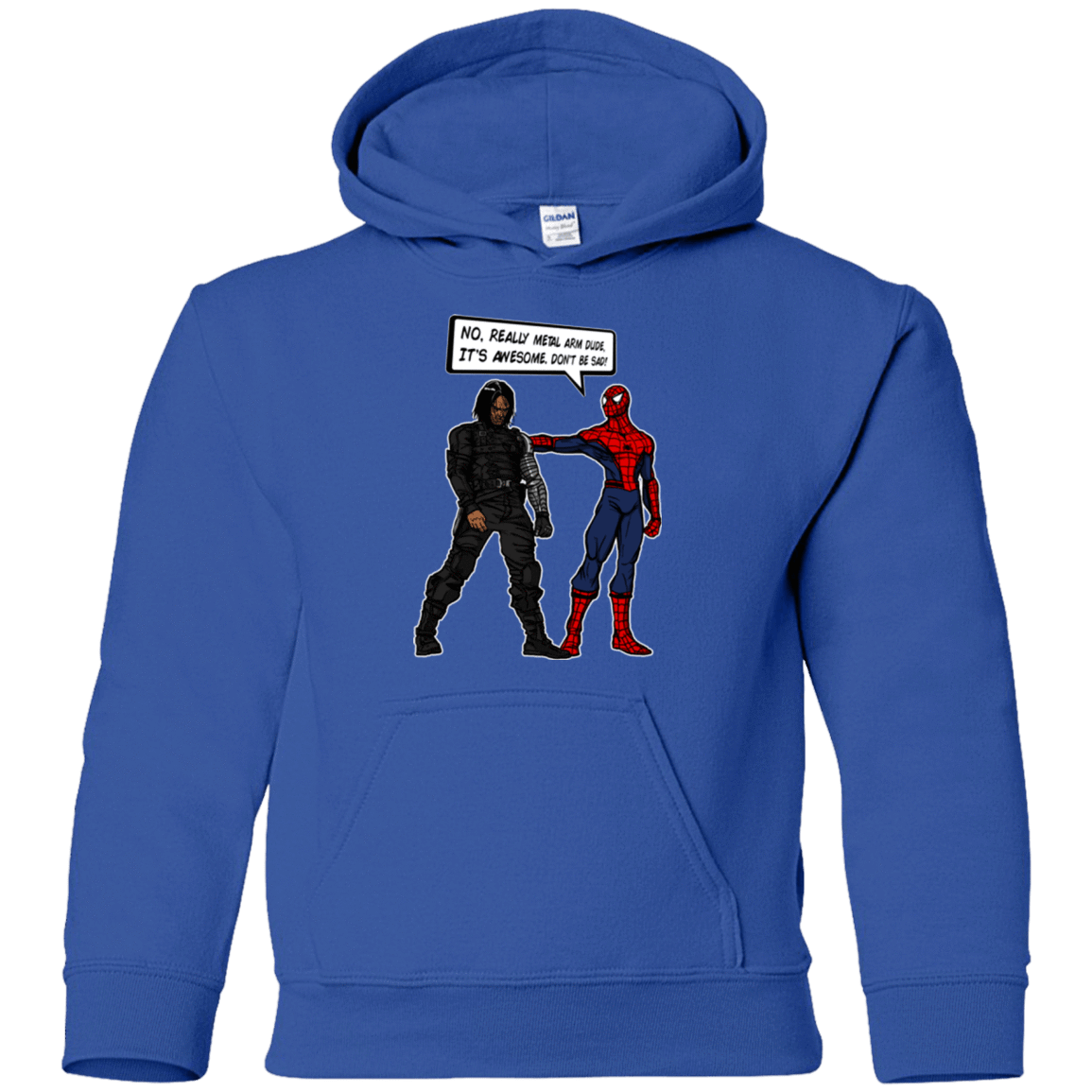 Sweatshirts Royal / YS Metal Arm Dude Youth Hoodie