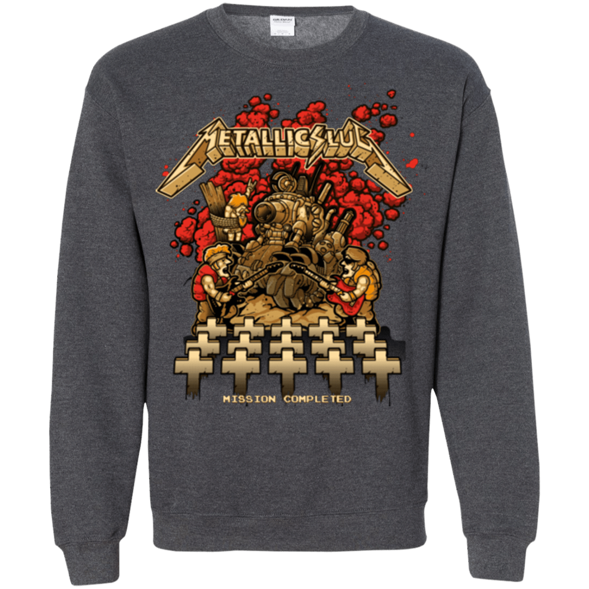 Sweatshirts Dark Heather / Small METALLIC SLUG Crewneck Sweatshirt