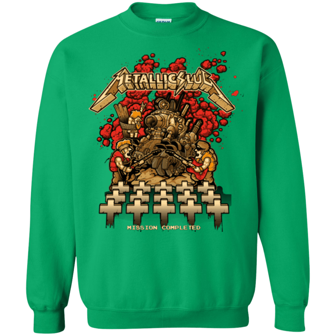 Sweatshirts Irish Green / Small METALLIC SLUG Crewneck Sweatshirt