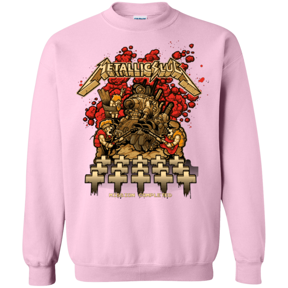Sweatshirts Light Pink / Small METALLIC SLUG Crewneck Sweatshirt