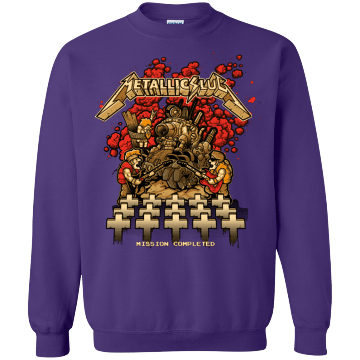 Sweatshirts Purple / Small METALLIC SLUG Crewneck Sweatshirt