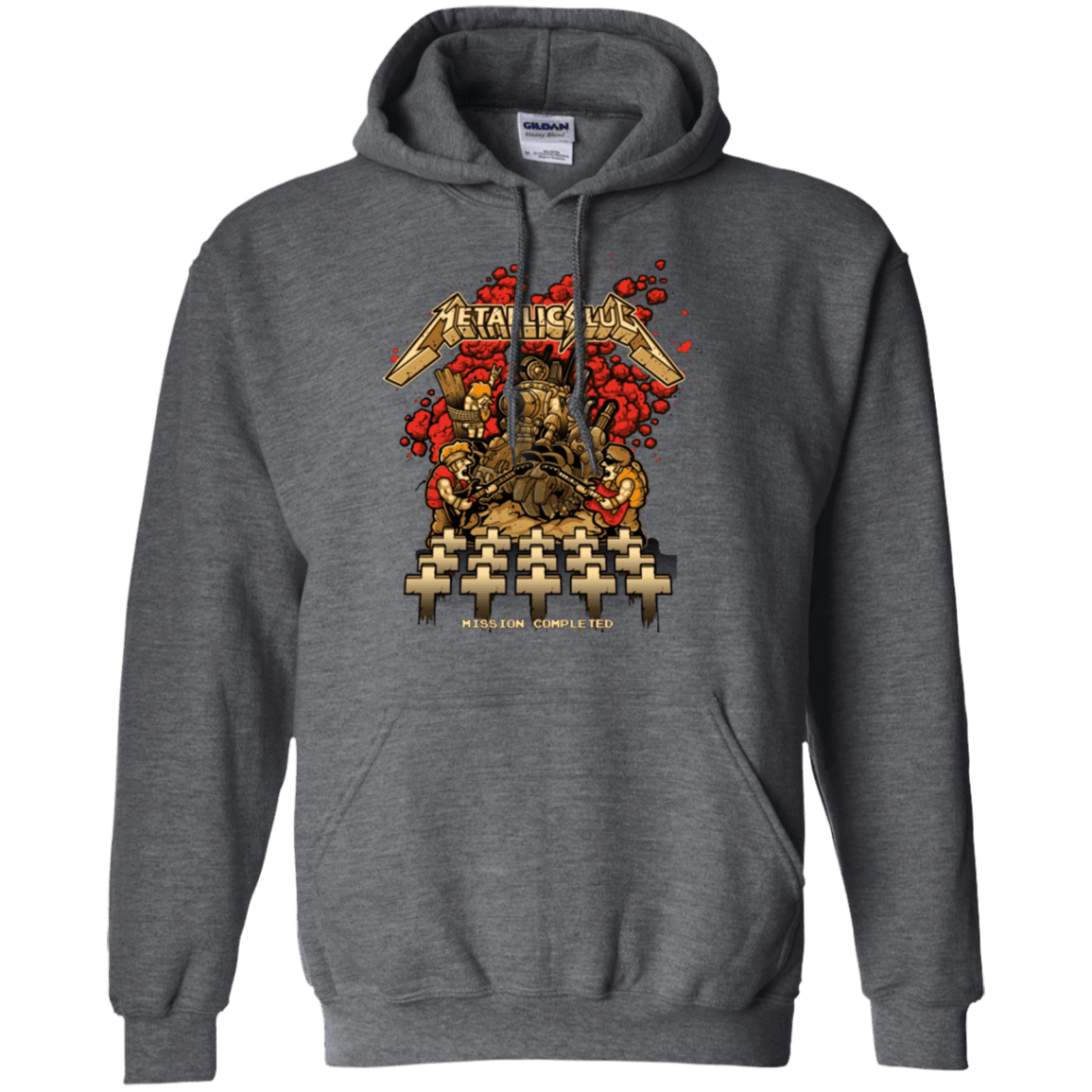 Sweatshirts Dark Heather / Small METALLIC SLUG Pullover Hoodie