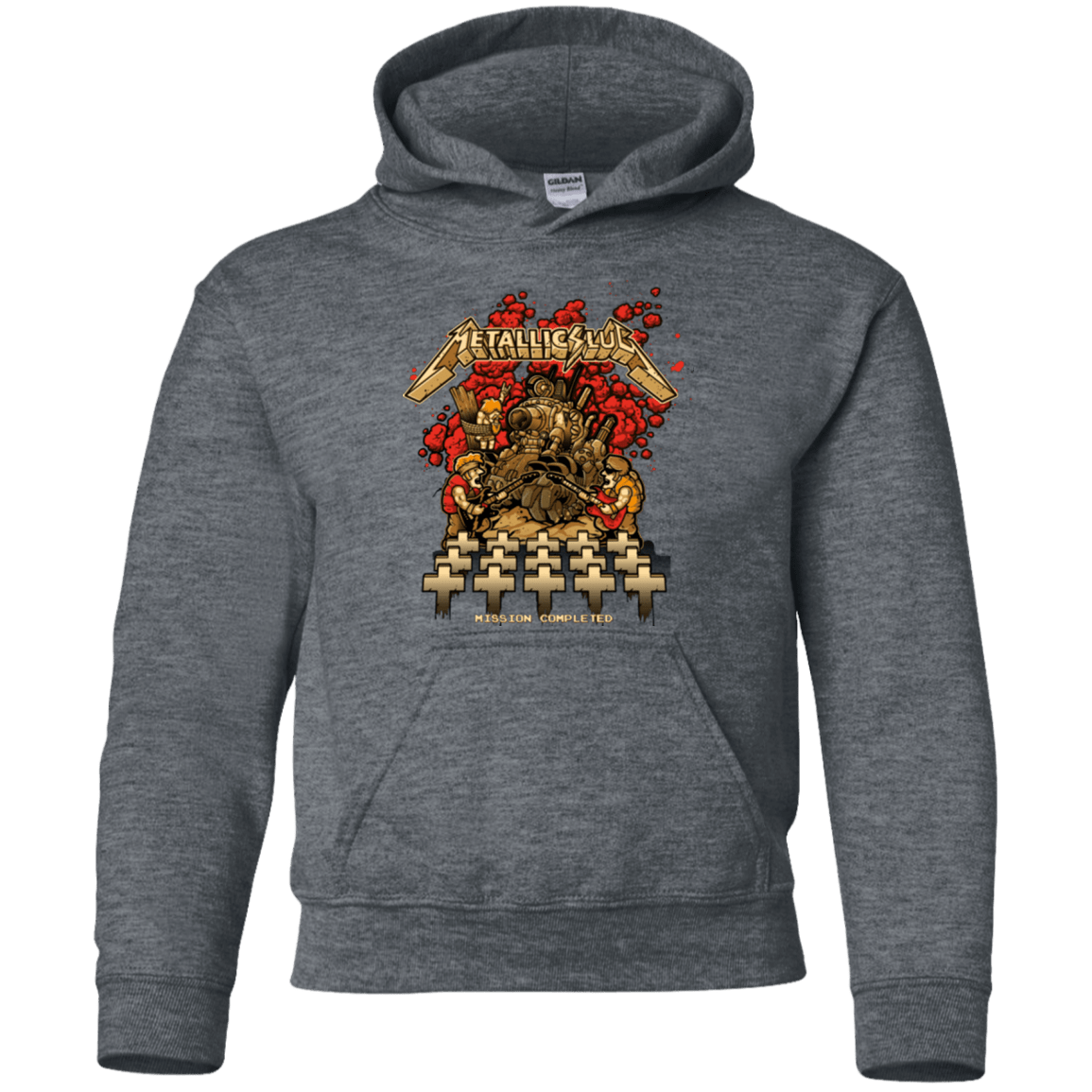 Sweatshirts Dark Heather / YS METALLIC SLUG Youth Hoodie