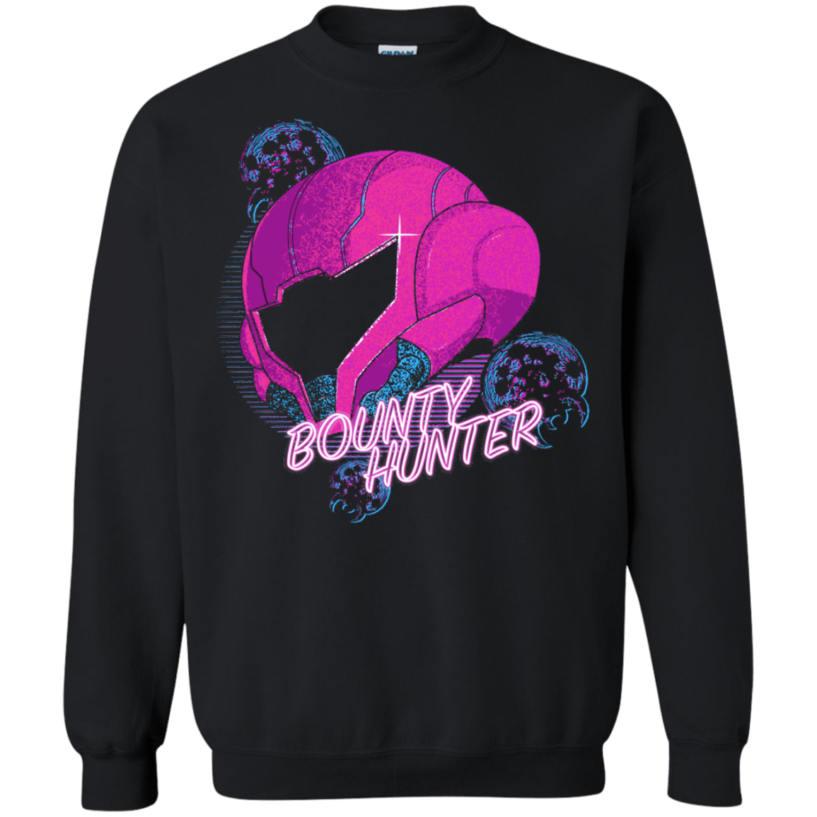 Sweatshirts Black / Small Metroid Helmet 80's Crewneck Sweatshirt