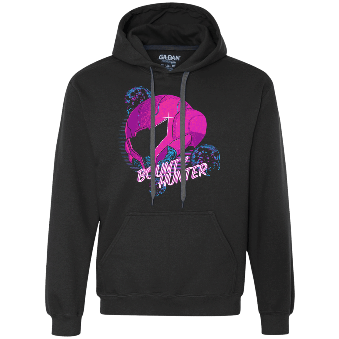 Sweatshirts Black / Small Metroid Helmet 80's Premium Fleece Hoodie