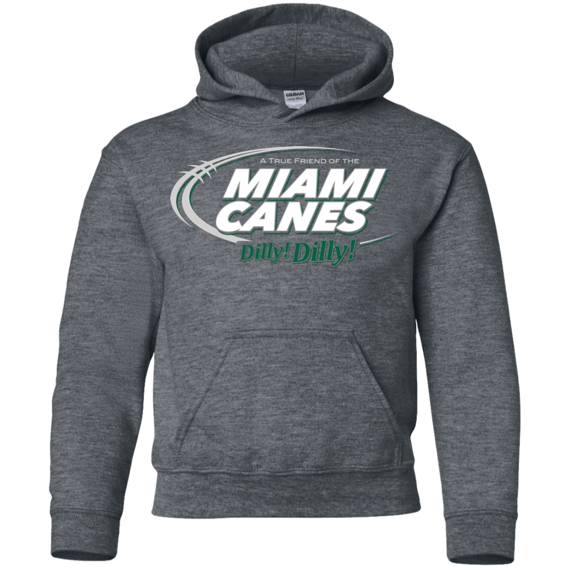 Sweatshirts Dark Heather / YS Miami Dilly Dilly Youth Hoodie