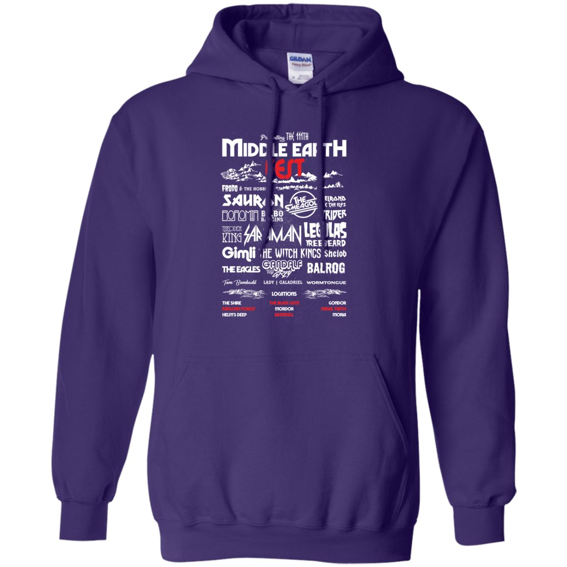 Sweatshirts Purple / S Middle Earth Fest Pullover Hoodie