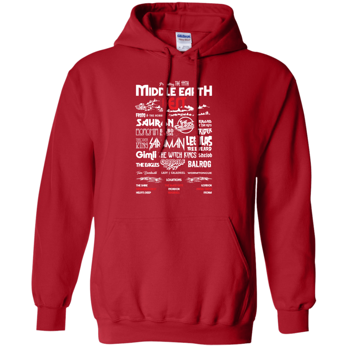 Sweatshirts Red / S Middle Earth Fest Pullover Hoodie