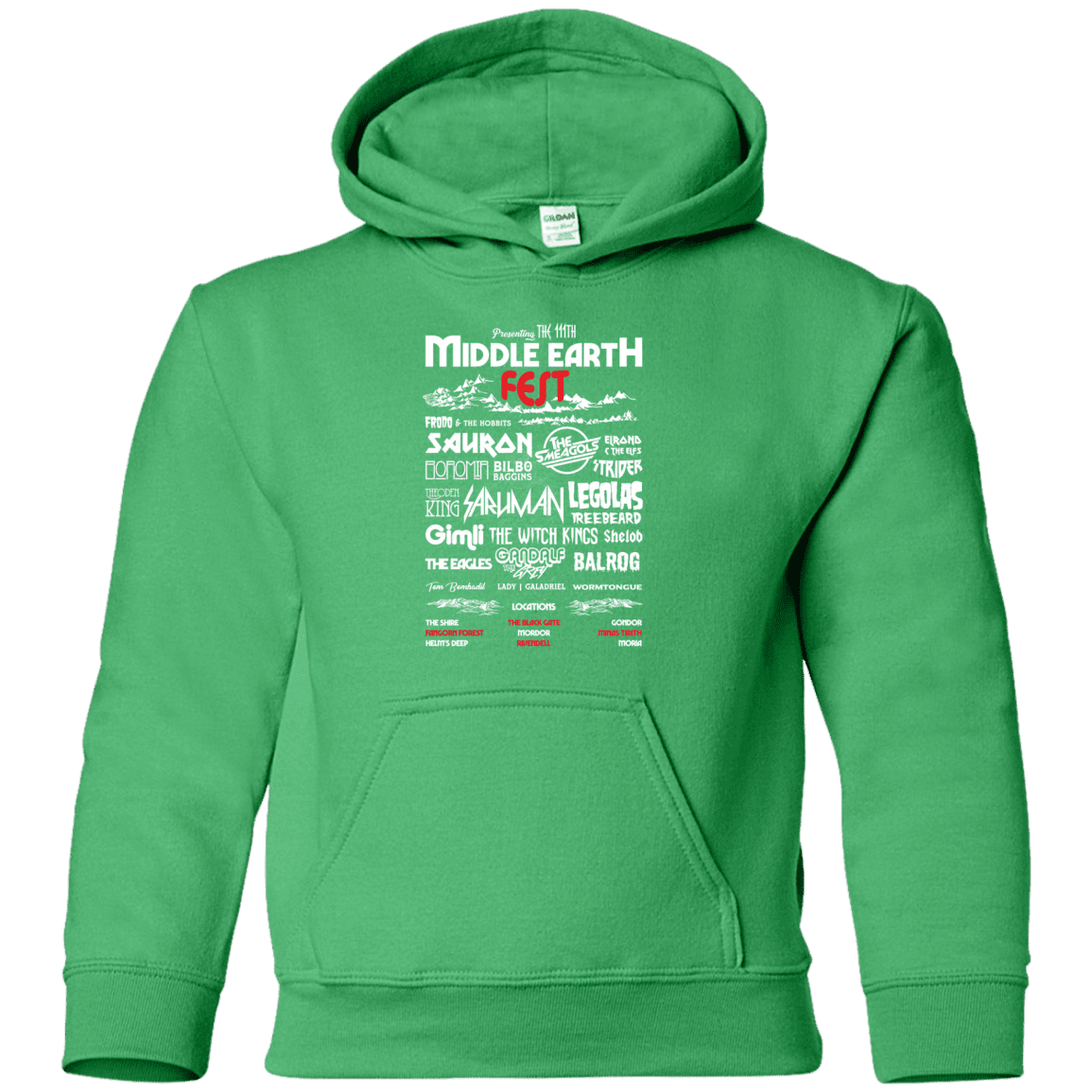 Sweatshirts Irish Green / YS Middle Earth Fest Youth Hoodie
