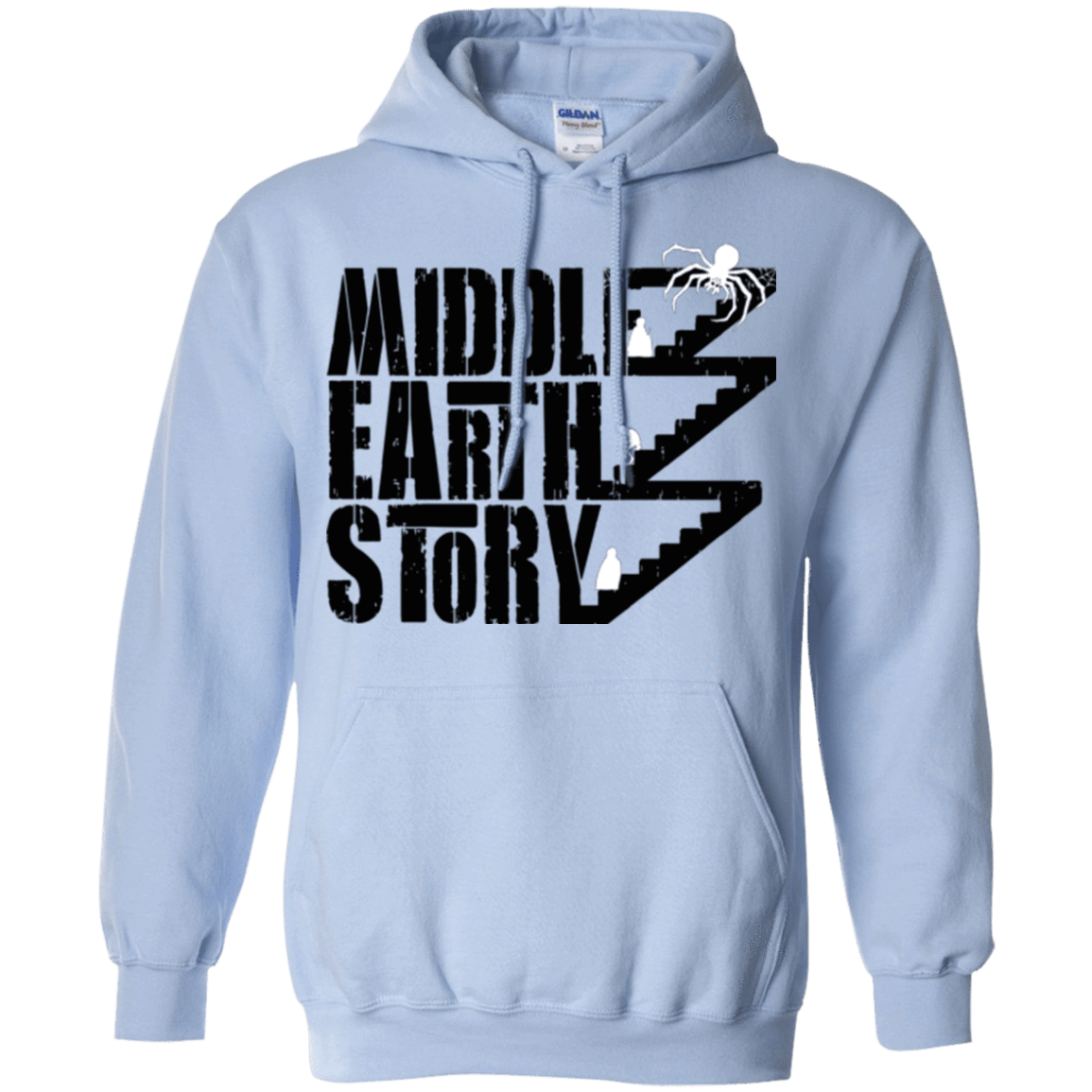 Sweatshirts Light Blue / Small Middle Earth Story Pullover Hoodie