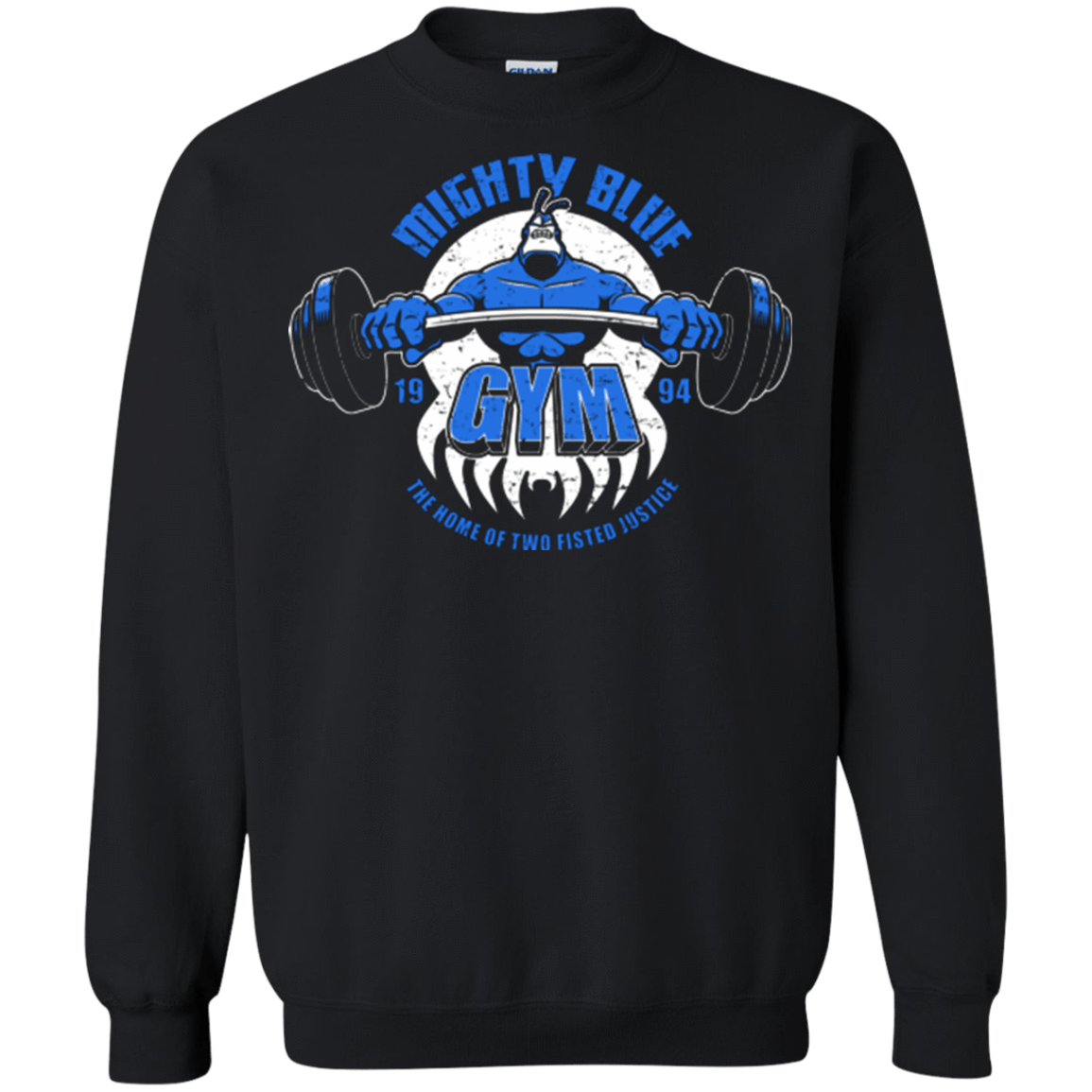Sweatshirts Black / Small Mighty Blue Gym Crewneck Sweatshirt