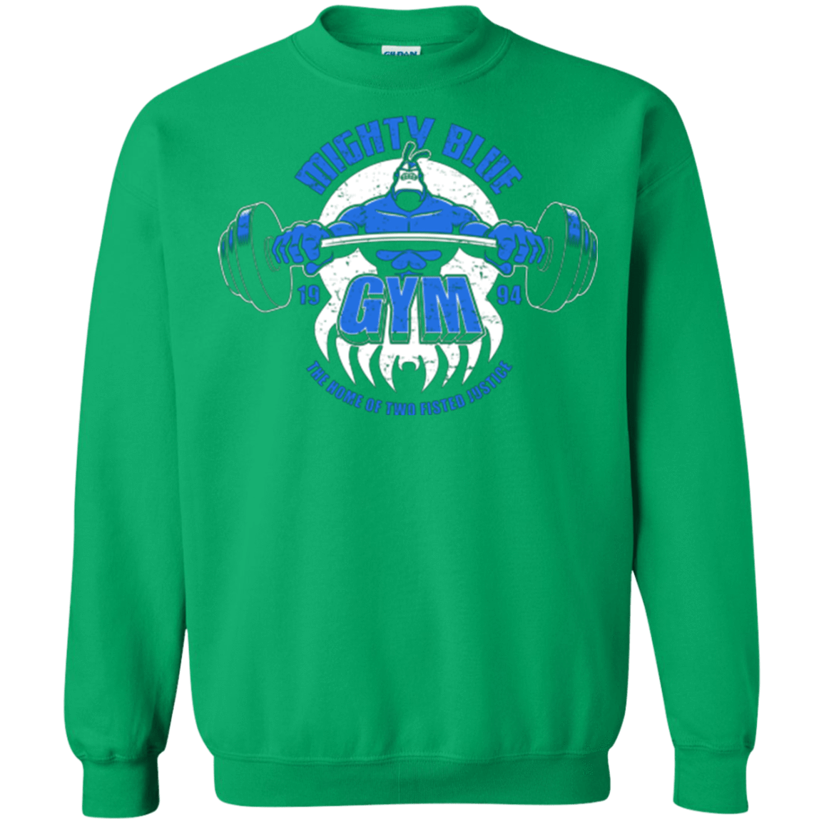 Sweatshirts Irish Green / Small Mighty Blue Gym Crewneck Sweatshirt