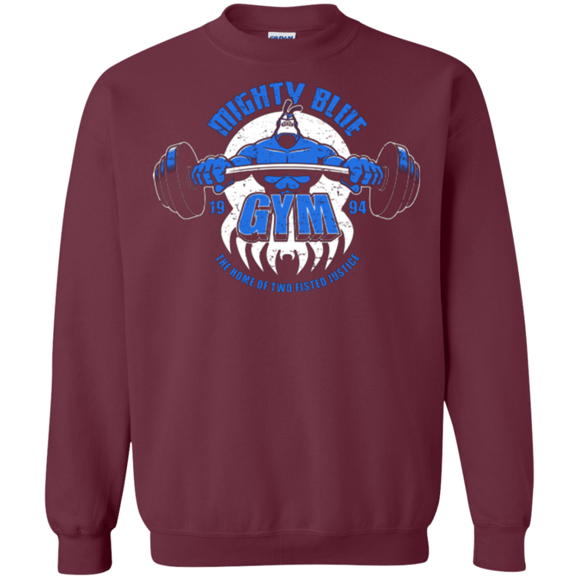 Sweatshirts Maroon / Small Mighty Blue Gym Crewneck Sweatshirt