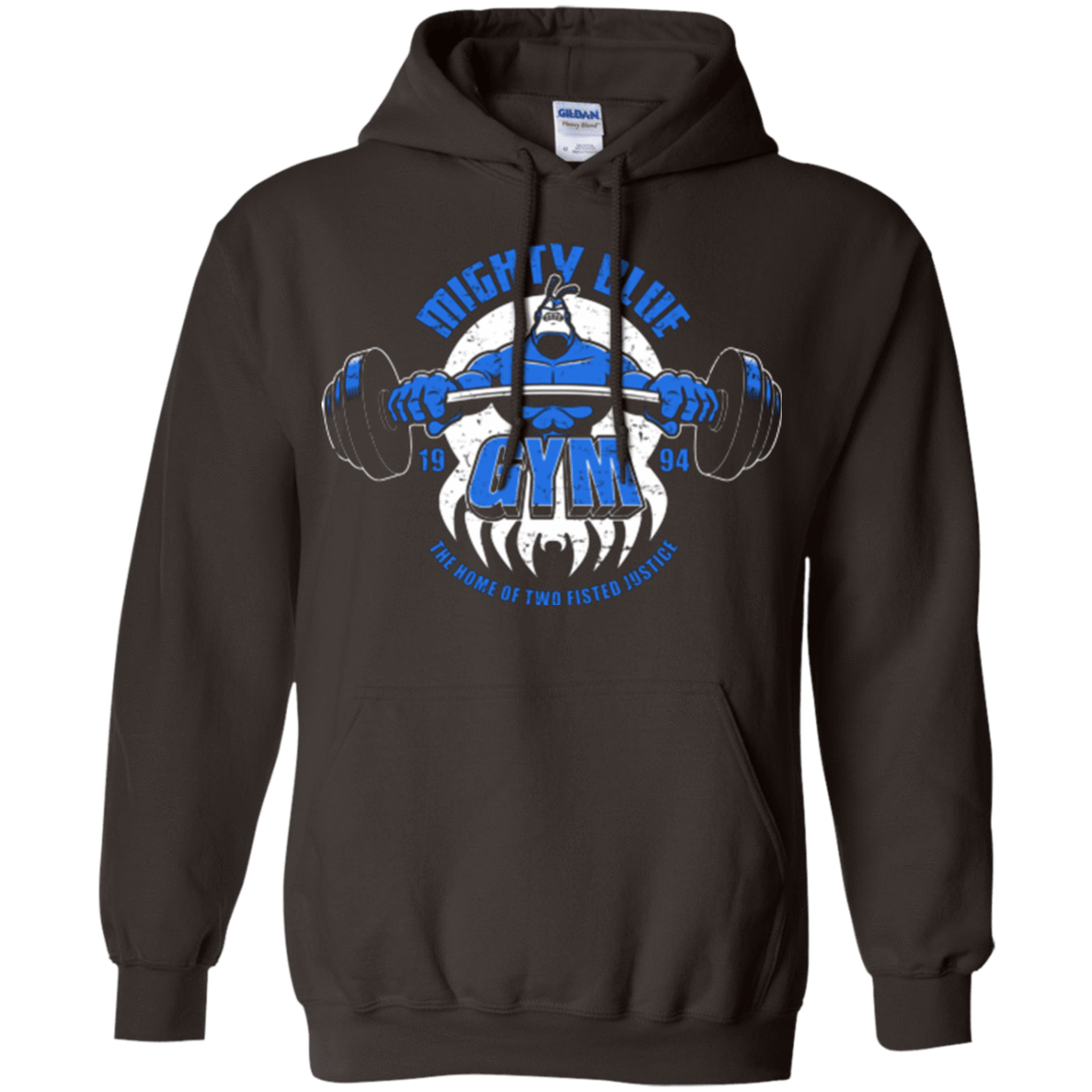 Sweatshirts Dark Chocolate / Small Mighty Blue Gym Pullover Hoodie