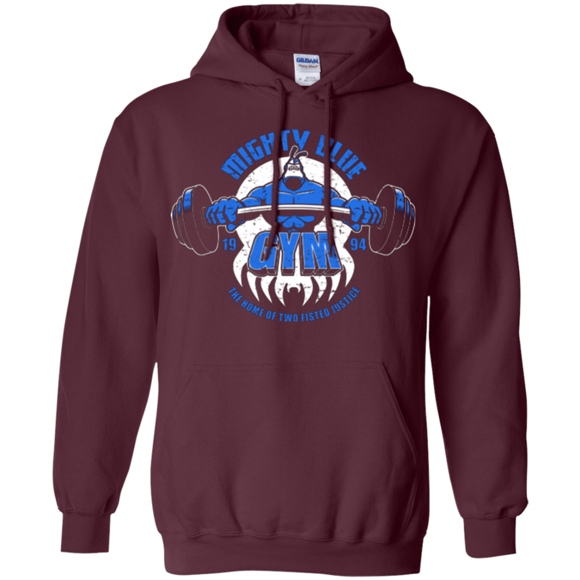 Sweatshirts Maroon / Small Mighty Blue Gym Pullover Hoodie