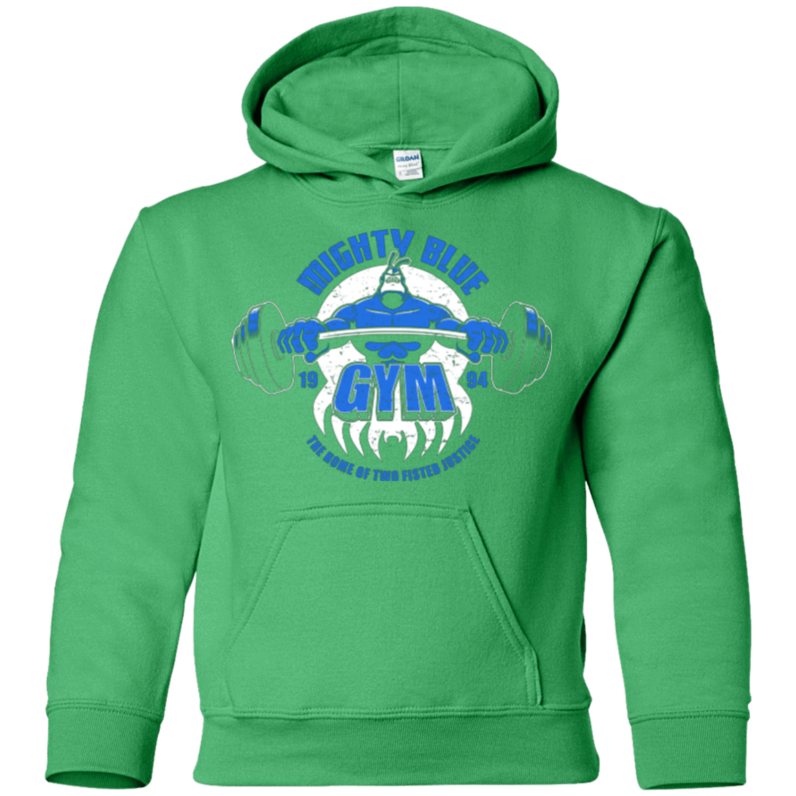 Sweatshirts Irish Green / YS Mighty Blue Gym Youth Hoodie