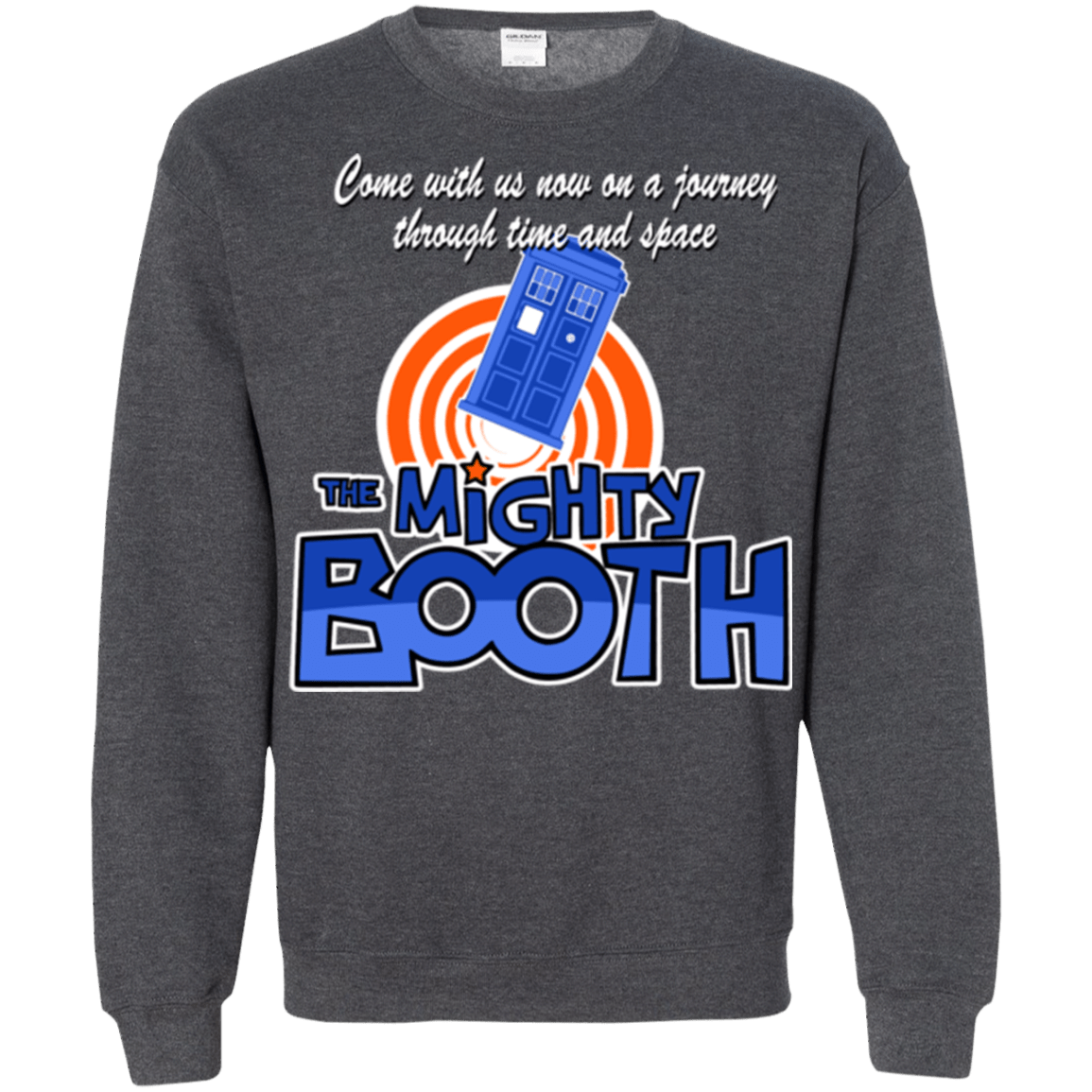 Sweatshirts Dark Heather / Small Mighty Booth Crewneck Sweatshirt