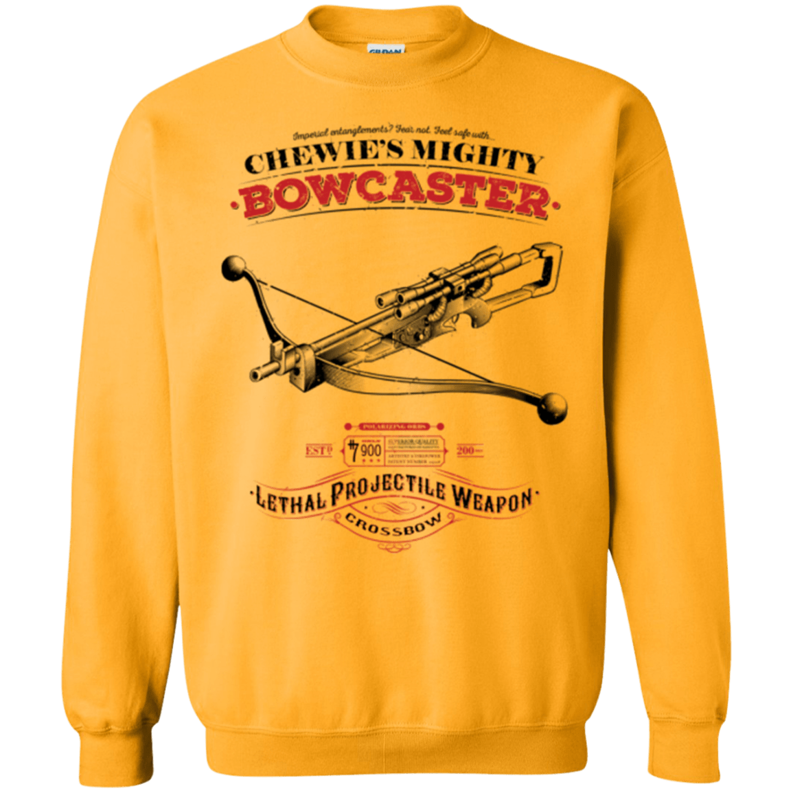 Sweatshirts Gold / Small Mighty Bowcaster Crewneck Sweatshirt