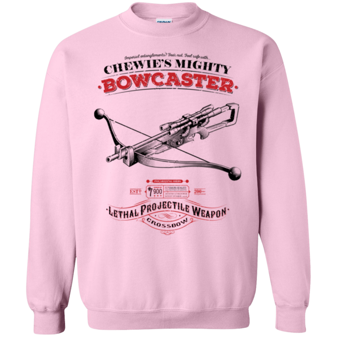 Sweatshirts Light Pink / Small Mighty Bowcaster Crewneck Sweatshirt