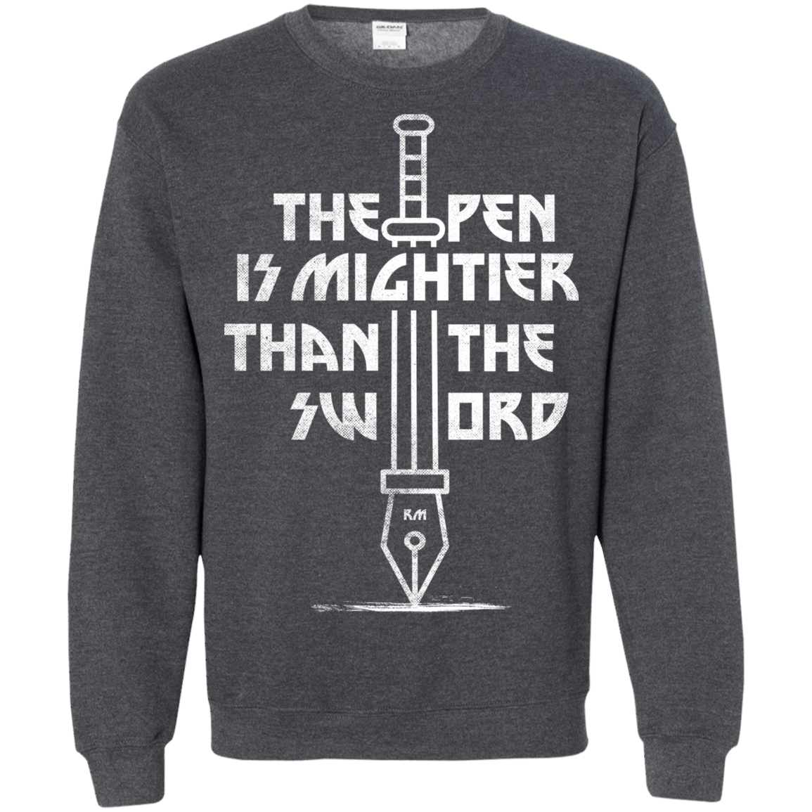 Sweatshirts Dark Heather / S Mighty Pen Crewneck Sweatshirt