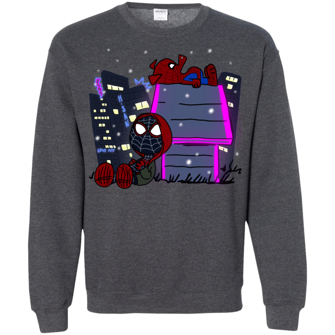 Sweatshirts Dark Heather / S Miles and Porker Crewneck Sweatshirt
