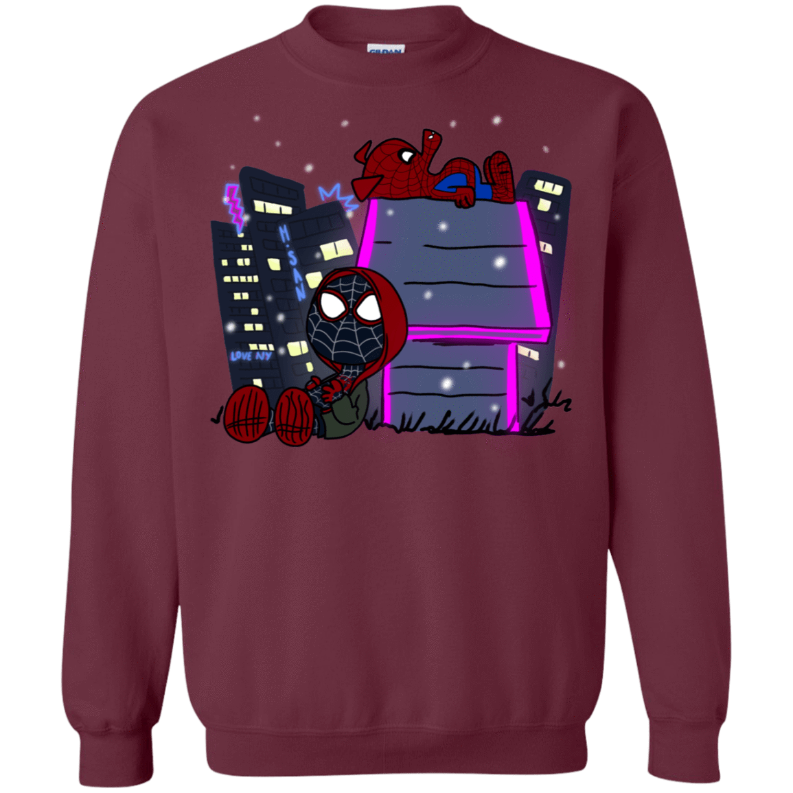 Sweatshirts Maroon / S Miles and Porker Crewneck Sweatshirt