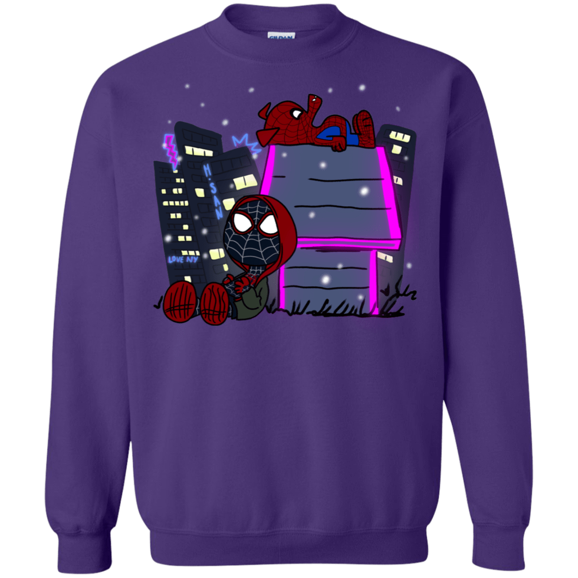 Sweatshirts Purple / S Miles and Porker Crewneck Sweatshirt