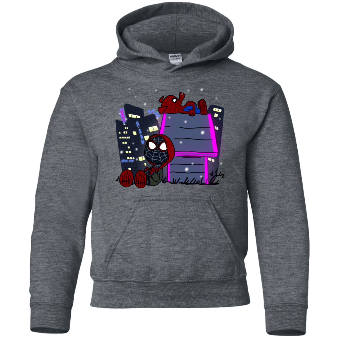 Sweatshirts Dark Heather / YS Miles and Porker Youth Hoodie