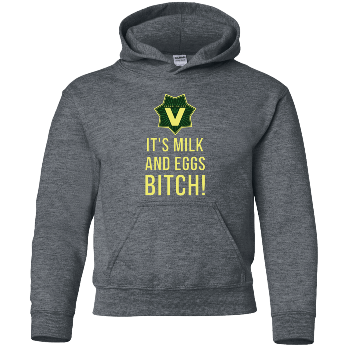 Sweatshirts Dark Heather / YS Milk and Eggs Youth Hoodie