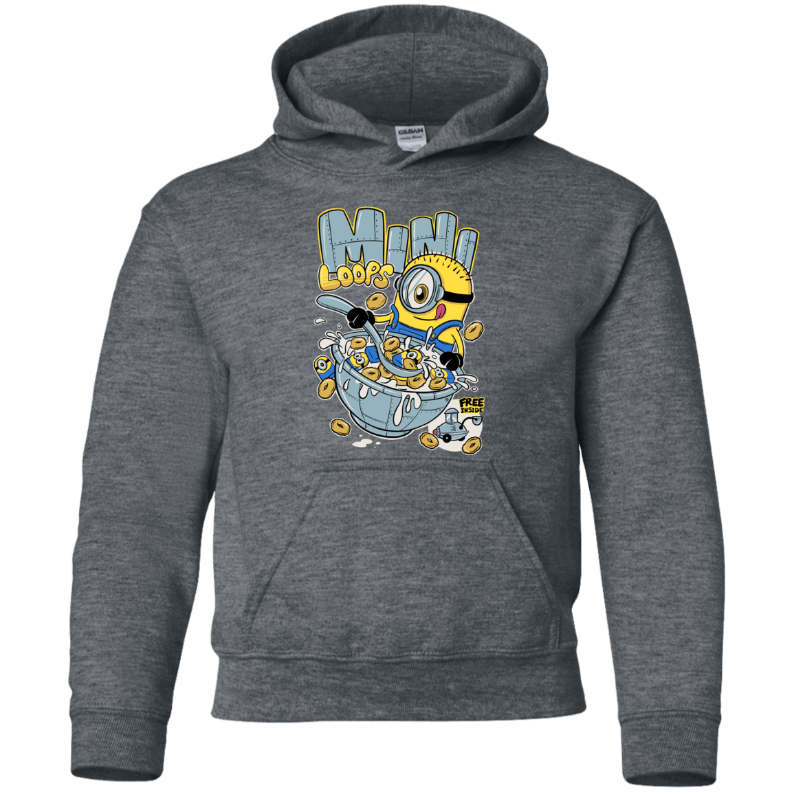 Sweatshirts Dark Heather / YS Mini Loops Youth Hoodie