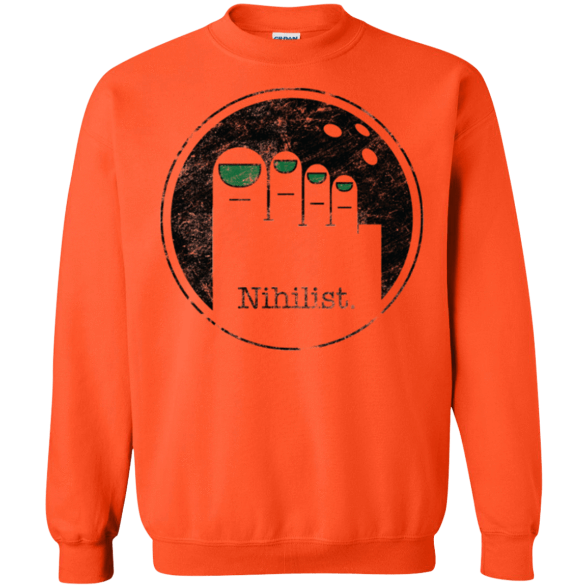 Sweatshirts Orange / Small Minimalist Nihilist Crewneck Sweatshirt