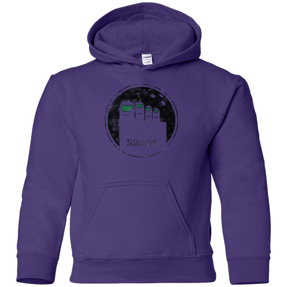 Sweatshirts Purple / YS Minimalist Nihilist Youth Hoodie