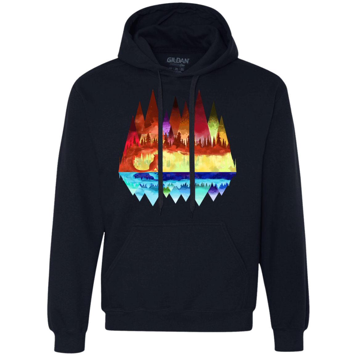 Sweatshirts Navy / S Mirrored Range Premium Fleece Hoodie